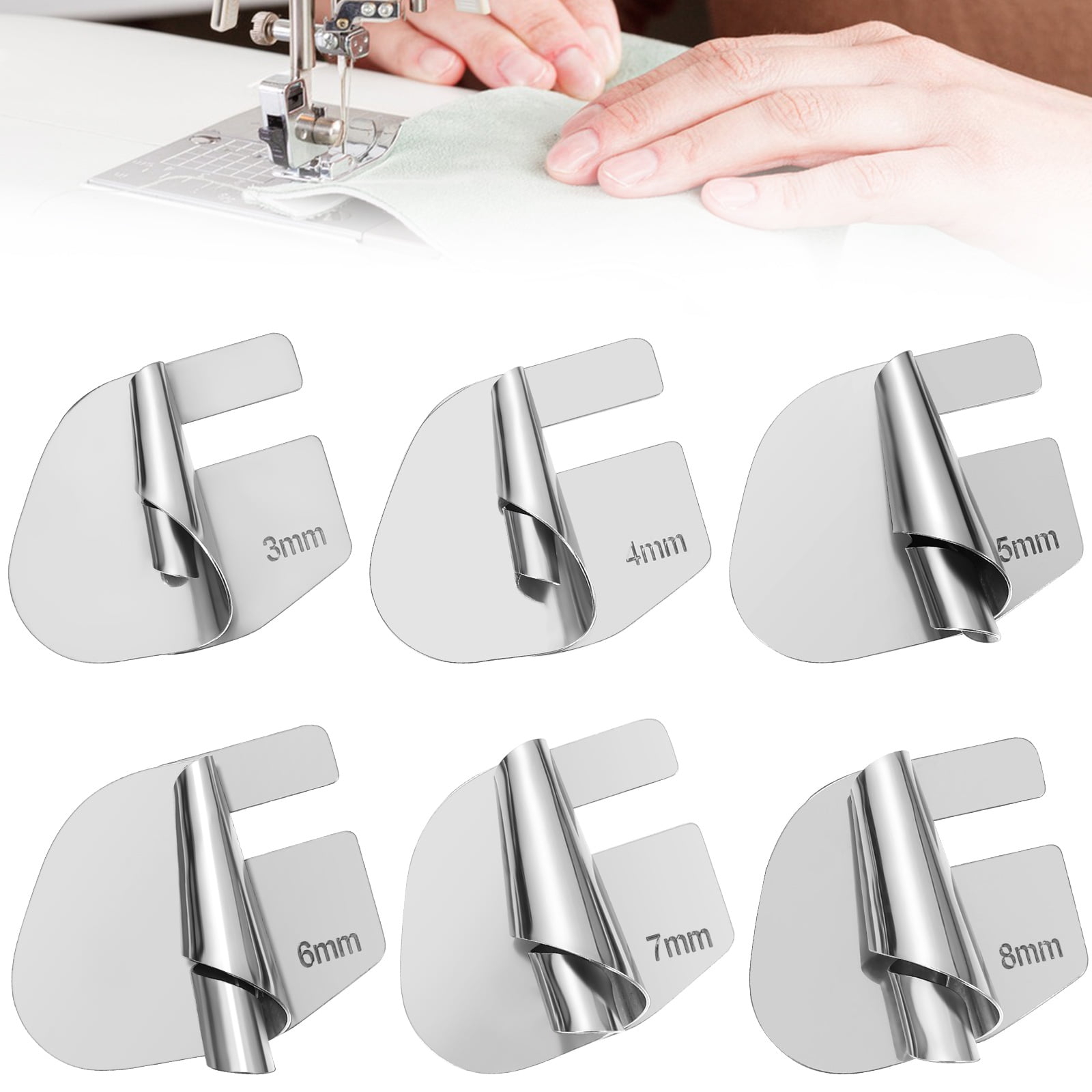 6 Pcs Sewing Machine Hemming Foot Sewing Machine Computer Accessories