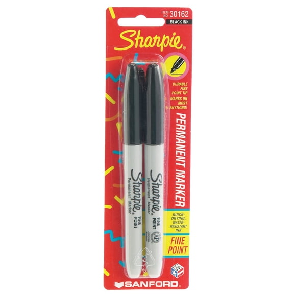 6 Pcs Sharpie Black Fine Point Permanent Marker (2-Pack)