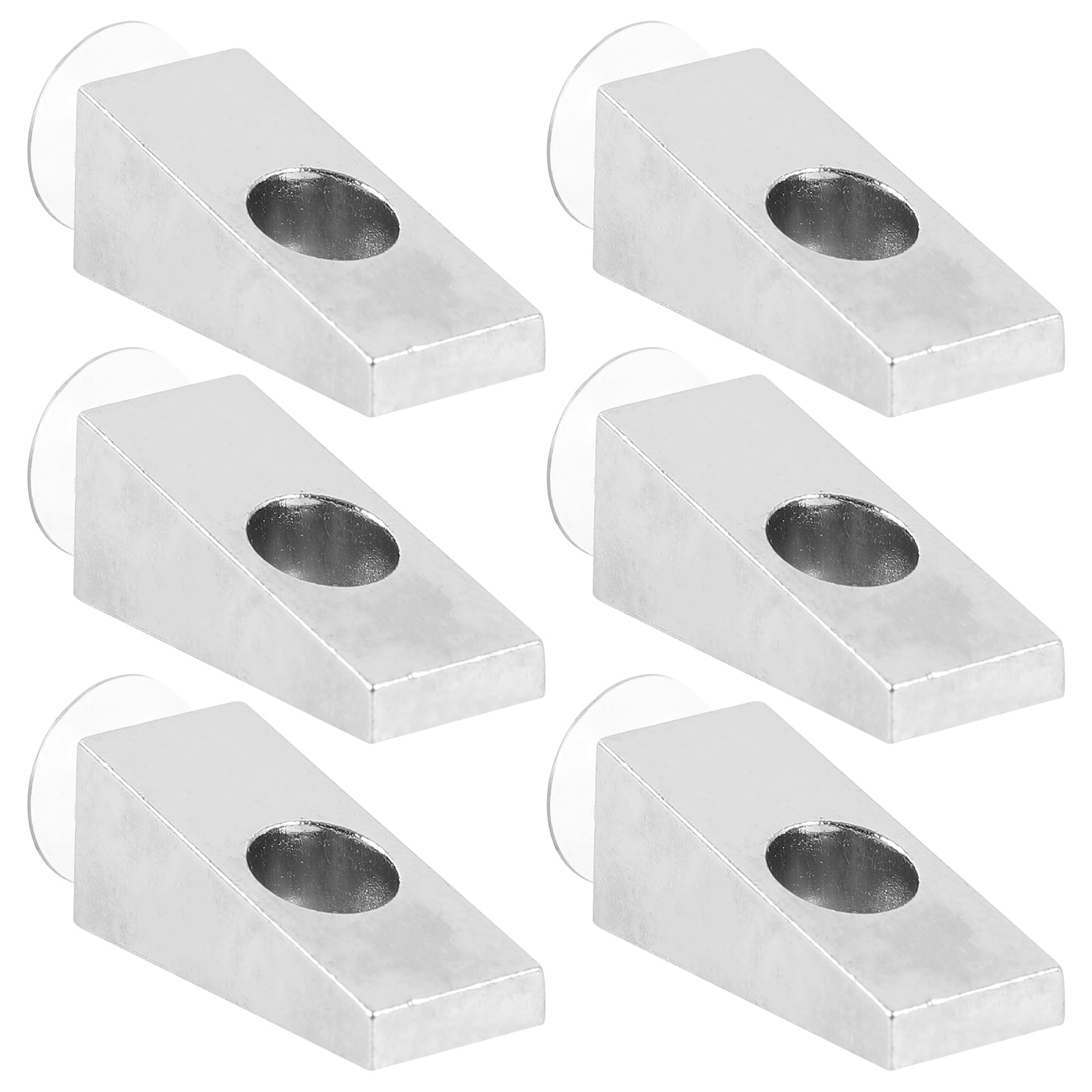 Adjustable Shelf Railing 6 Pcs Shelves Adjustable Frame Railing Bookcases Glass Brackets Mirror ...