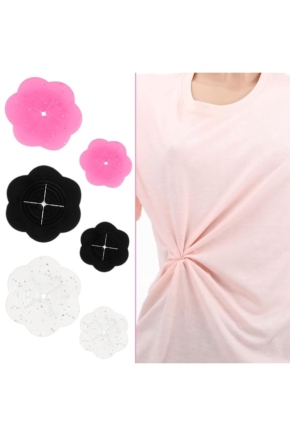 6 Pcs Shirt Clips for Women Clothing 3 Sizes Adjustable Hidden Waist Tightener Clinch 3 Color Shirt Clips Waistband Cinch Clip Concealed Clothes Pins for Fitting to Slim & Style Instantly,Topboutique