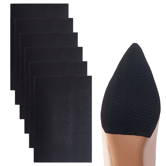 6 Pcs Shoe Sole Protectors Black Shoe Bottom Grip Pads Non-Slip Shoe Sole Pads Shoe Bottom Protector for High-Heels Leather ShoesDIY