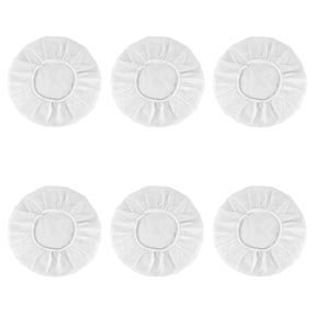 6 Pcs Shower Cap Plastic Hair Caps Reusable Waterproof Bath Caps Disposable Shower Caps Large Thick Elastic Hair Cover for Women Men Shower (White) Topboutique