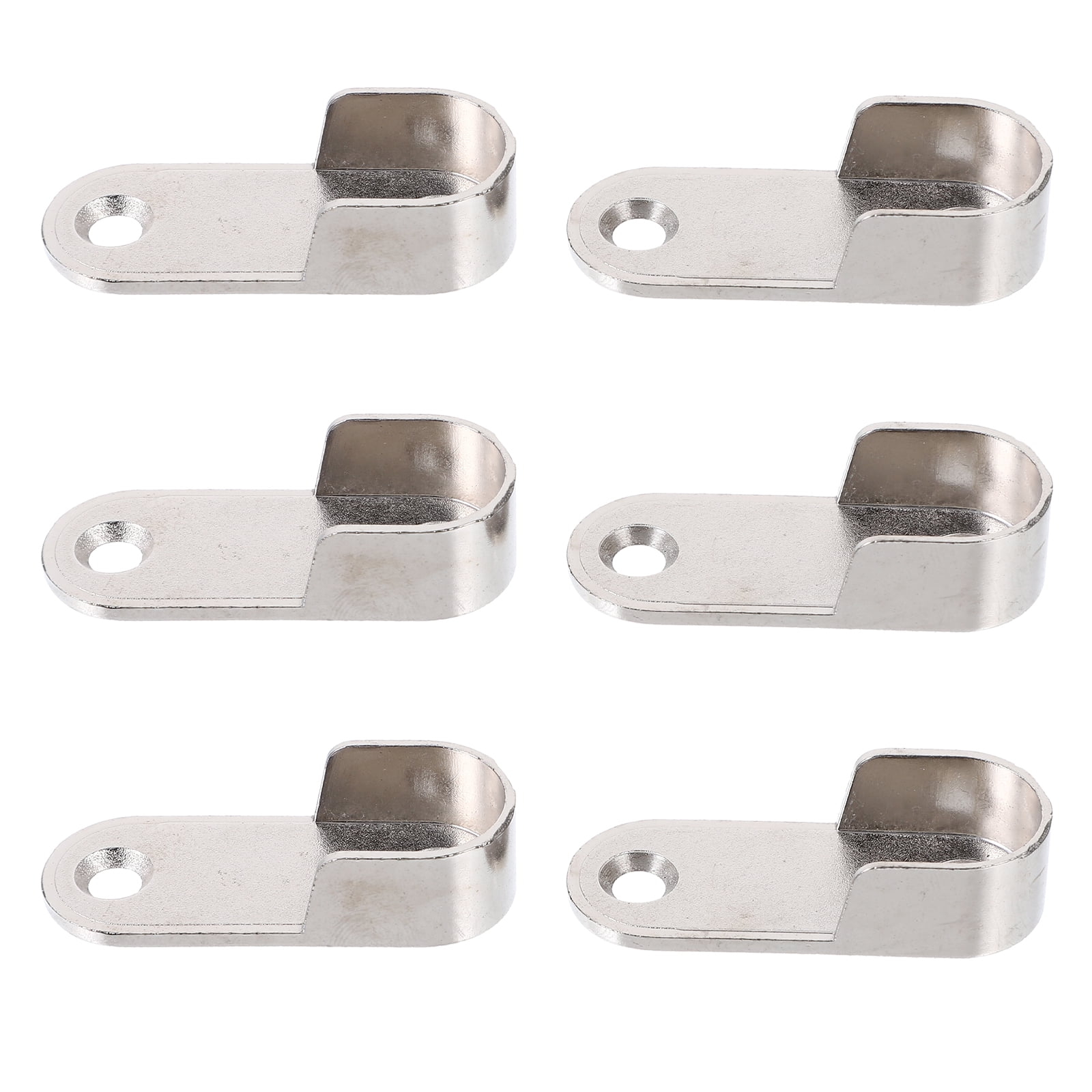 6 Pcs Shower Curtain Rod Rod Brackets Flanges Closet Pole Bracket Rod