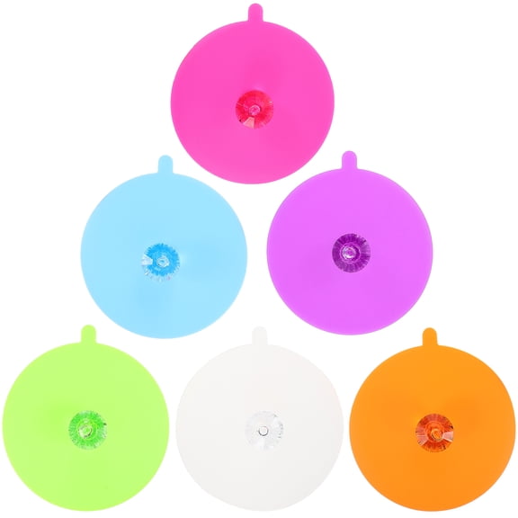6 Pcs Silicone Cup Lid Adjustable Elastic Silicone Caps Plastic Microwave Lid Travel