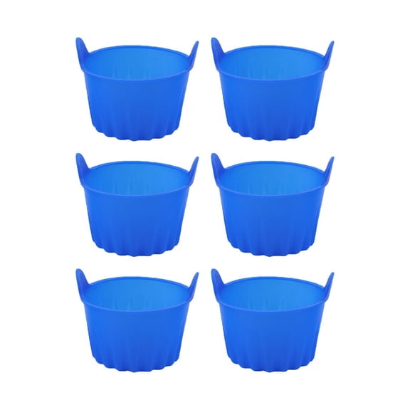6 Pcs Silicone Ramekins Baking Cup For Air Fryer Eggs Muffins Cupcakes
