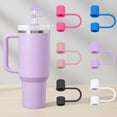 thumbnail image 1 of 6 Pcs Silicone Straw Covers Cap Compatible with Stanley Cup 30/40 oz Tumbler, Dust-Proof Reusable Simple Straw Toppers For Stanley Cup Accessories, Multicolor, 1 of 4