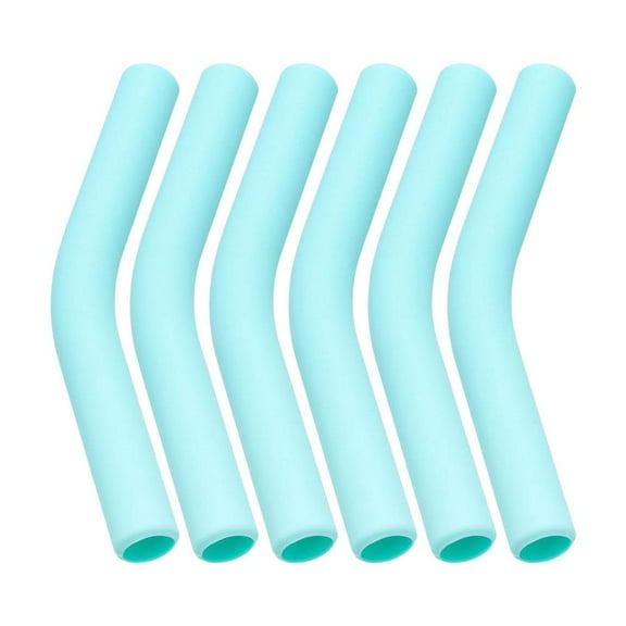 6 Pcs Silicone Straw Elbows Tips Stainless Steel Reusable Metal Silicone P2Z5