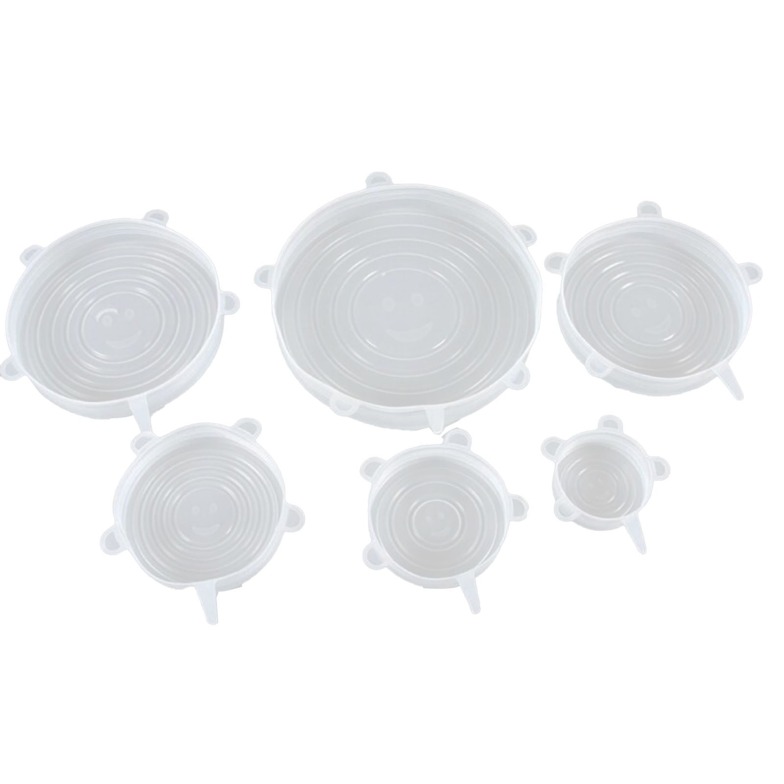 6 Pcs Silicone Stretch Lids High Temperature Resistance Round Reusable ...
