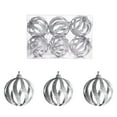 thumbnail image 1 of 6 Pcs Silver Christmas Ball Ornaments 2.36" Glitter Christmas Cutout Balls Silver Christmas Tree Decoration Xmas Balls for Xmas Wedding Party Holiday Decorations, 1 of 4