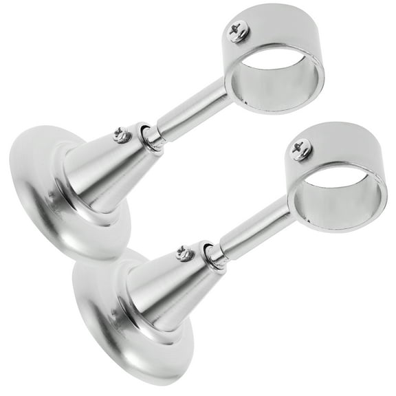 6 Pcs Silver Curtain Rod Curtains Rods Magnetic Window Shade Flange