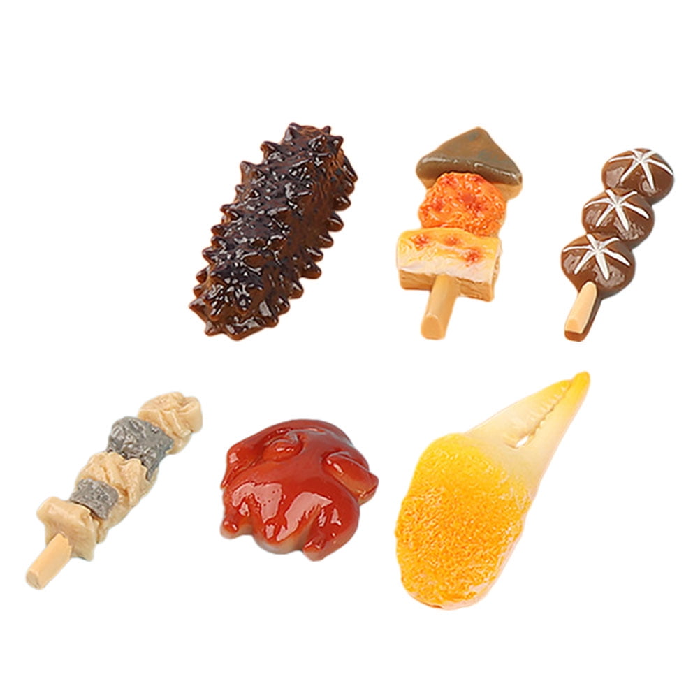 6 Pcs Simulated Food Models Toy Mini House Snack Decor Miniature Snack ...