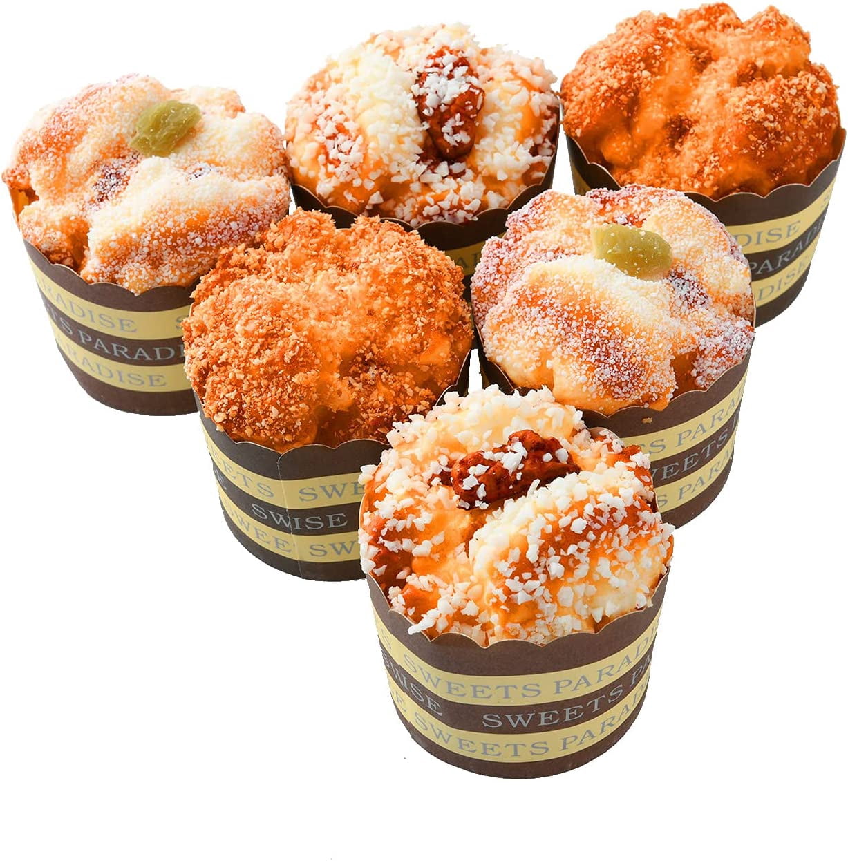 Faux Cupcakes Artificiels Réalistes - Lot De 6 Pièces, En PU/PVC, Pour Décoration Cuisine Et Accessoires Photo