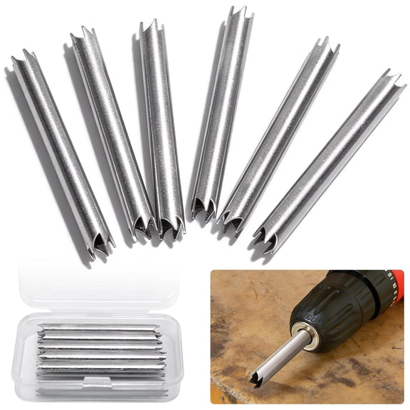6 Pcs Single Screw Extractor, 1/4 Inch Broken Screw Extractor Tool, Broken Screw Remover Drill Bit for Remove Stripped Screws and Broken Bolts