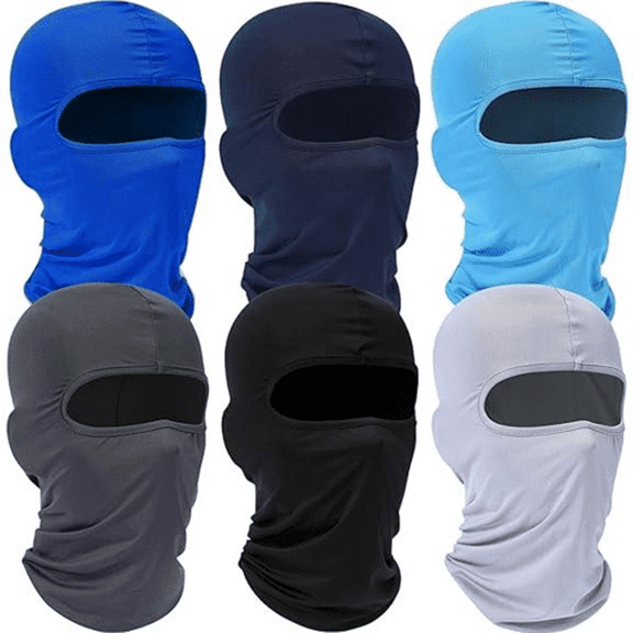 6 Pcs Ski Mask Cover Full Face Mask Summer Face Covering Ice Silk sun Protection Balaclava Women Men Outdoor Sports