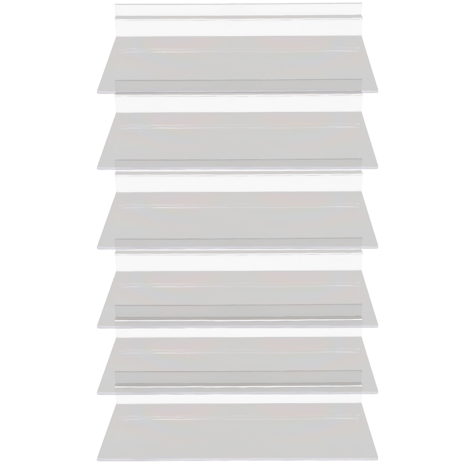 6 Pcs Slot Display Rack Slat Wall Shelves and Fixtures Shelf Shoe