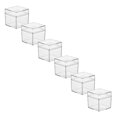 thumbnail image 1 of 6 Pcs Small Acrylic Box, Clear Acrylic Box with Lid, Square Candy Containers for Party Favors Small Square Cube Storage Candy Box for Pill Tiny Earring Jewelry Herb Bead Gifts, 1 of 7