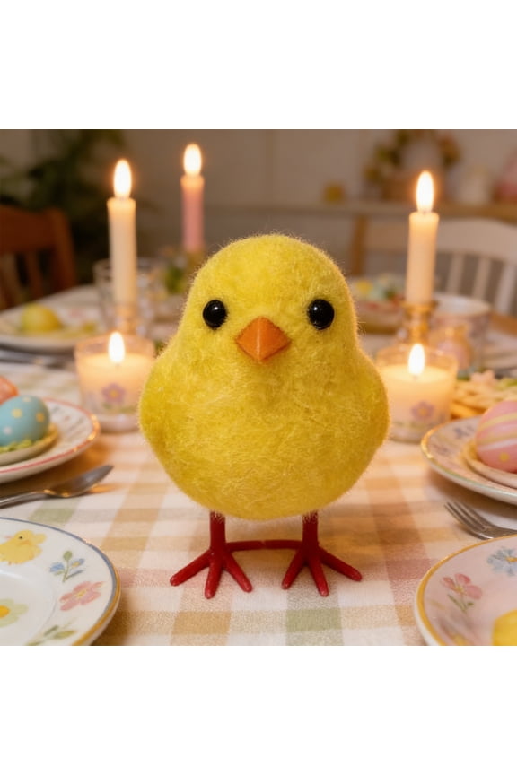 6 Pcs Small Chicken Fluffy Chicks Mini Realistic Plush Chick Fur Stuffed Toy Chick for DIY Decorations Party Favors(Yellow)