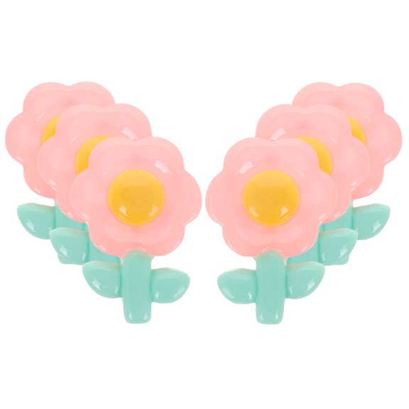 6 Pcs Small Flower Decoration Electric Vehicle Decoration 3.30X2.40X0.60CM