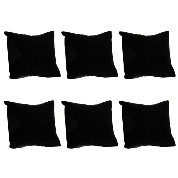 6 Pcs Small Jewelry Display Pillow Bracelet Bangle Chain Pillow Holder Watch Organizer (Black Velvet)