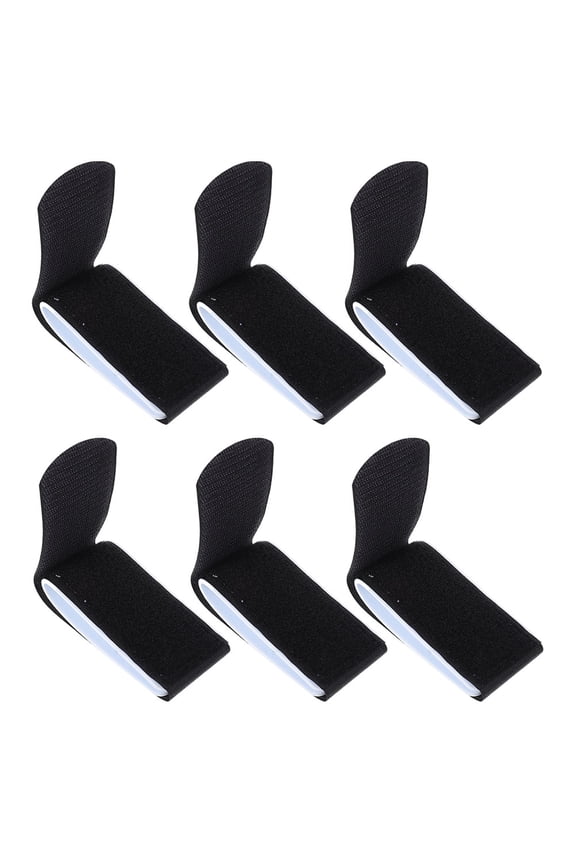 Ski Bindings Sturdy Black Nylon Fixing Straps for Snowboards 6Pcs