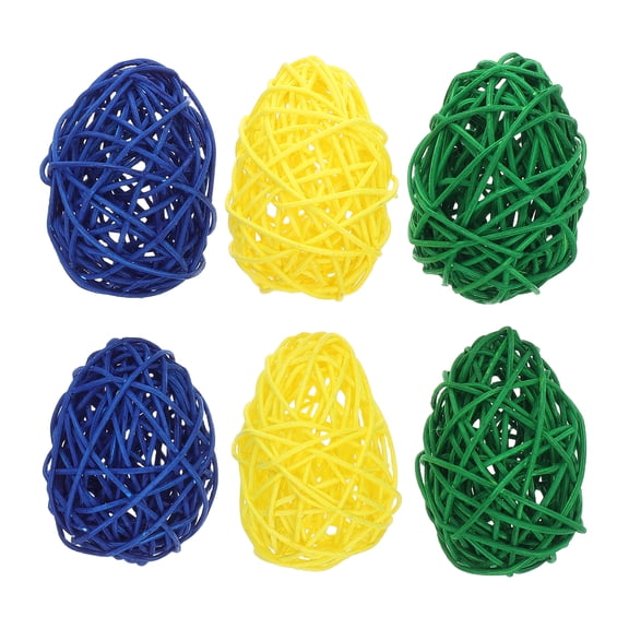 6 Pcs Soft Glue Stacking Round Circle Easter Eggs