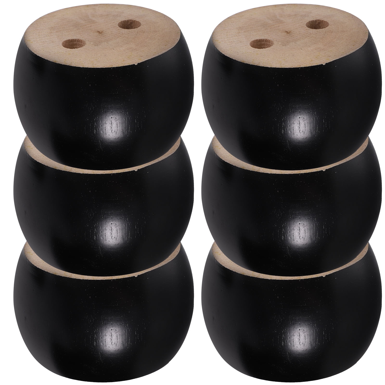 6 Pcs Solid Wood Sofa Legs Desk Buns Bed Frame Feet Daybed Couch Risers