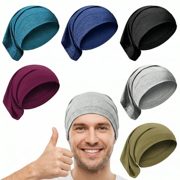 6 Pcs Spandex Dreadlock Cap Dreadlock Tube Bands Unisex Men Women Elastic Hair Dreads Head Wraps Headbands for Dreads Accessories, 6 Colors