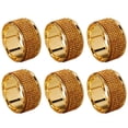 thumbnail image 1 of 6 Pcs Sparkling Napkin Rings Napkin Holder For Dining Anniversary Wedding Party, 1 of 9