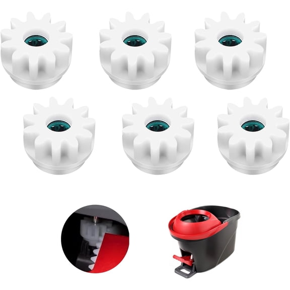 6 Pcs Spin Mop Cleaning Gears Parts, Replacement Gears for OCedar Mop Bucket, One Way Clutch Bearing Bucket Gear Sprockets Repair for O-Cedar Easywring Bucket System