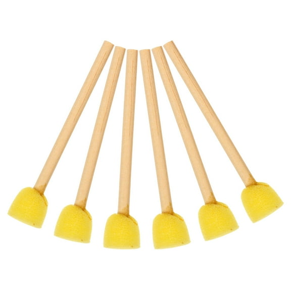 6 Pcs Sponge Stencil Brushes Paint Sponges for Painting Top Graffiti Art Supplies Yellow