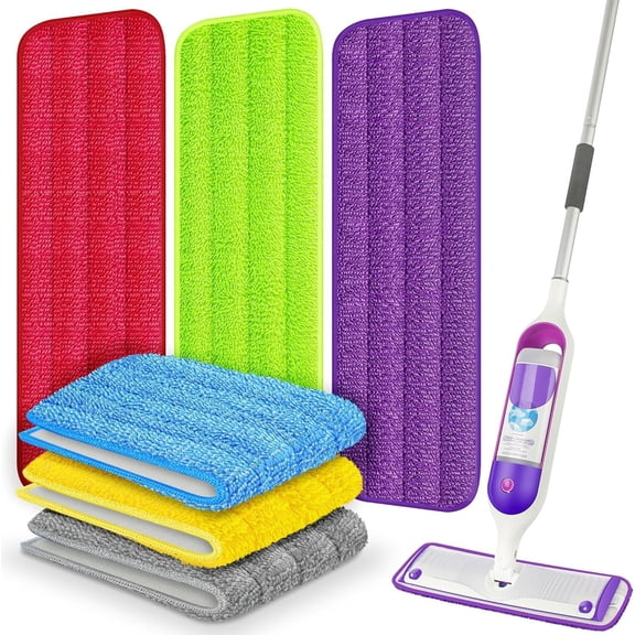 6 Pcs Spray Mop Refills Compatible for Libman Freedom Spray Mop, Reusable & Washable 16in Microfiber Floor Cleaning Mop Pads for Spray Mop