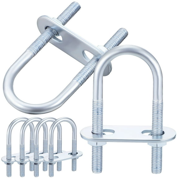 6-Pack Heavy Duty Stainless Steel U-Bolts for Trailer, Round Masonry, Finish, and Resistant