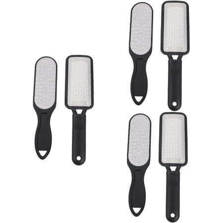 6 Pcs Stainless Steel Foot File Metal Foot File Nursing Pedicure Tools Feet Dead Skin Removal Metal Foot Scraper Stainless Steel, Plastic Foot Exfoliating Tool Remover