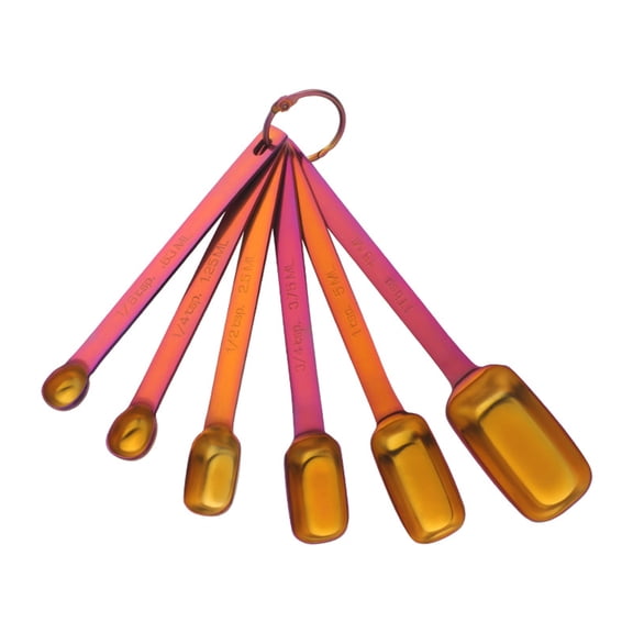 6 Pcs Stainless Steel Measuring Spoons Set Teaspoon Coffee Sugar Scoop for Kitchen Cooking Baking Tools