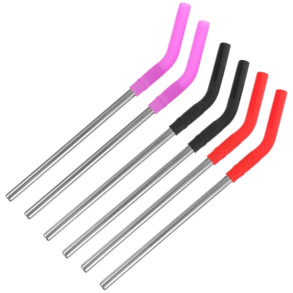 FENGGUIQU Reusable Metal Drinking Straws 6-Pack, 8.65 Inch Mouth