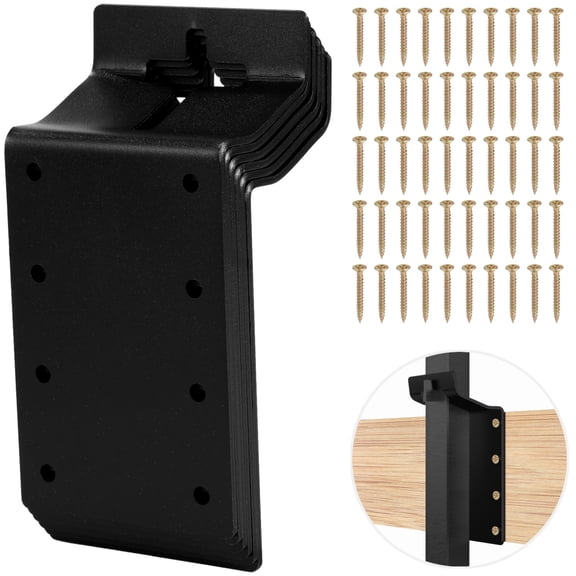 6 Pcs Stainless Steel T Post Bracket with 50 Screws, T-Post Mounting Bracket, Heavy Duty T-Post Target Mount, T Shape Pole Bracket for Fences, Mailboxes, Birdhouses