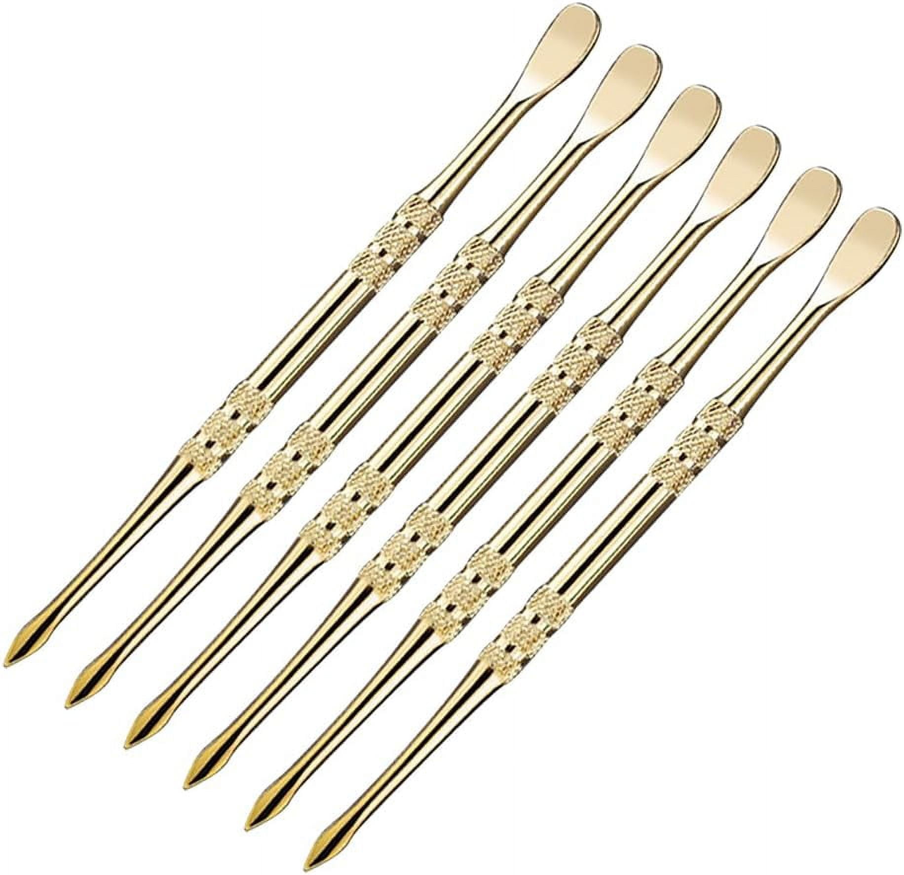 6 Pcs Stainless Steel Wax Carvers Wax Carving Tools Clay Sculpting Tools Clay Modeling Tools Sculpture Carving Tools Wax Scraping Tools Golden