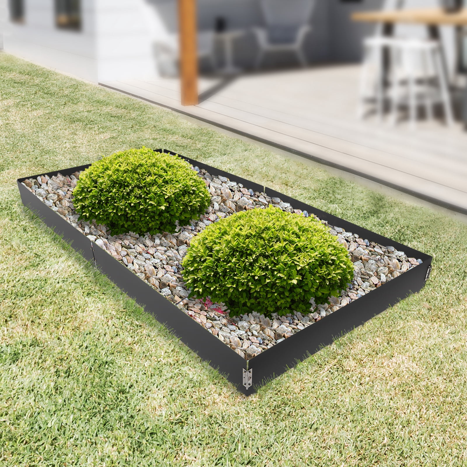 6 Pcs Steel Landscape Edging 40 inch Length, 8.46 inch Depth Steel Edging Border for Landscaping Lawn Garden Metal Edging