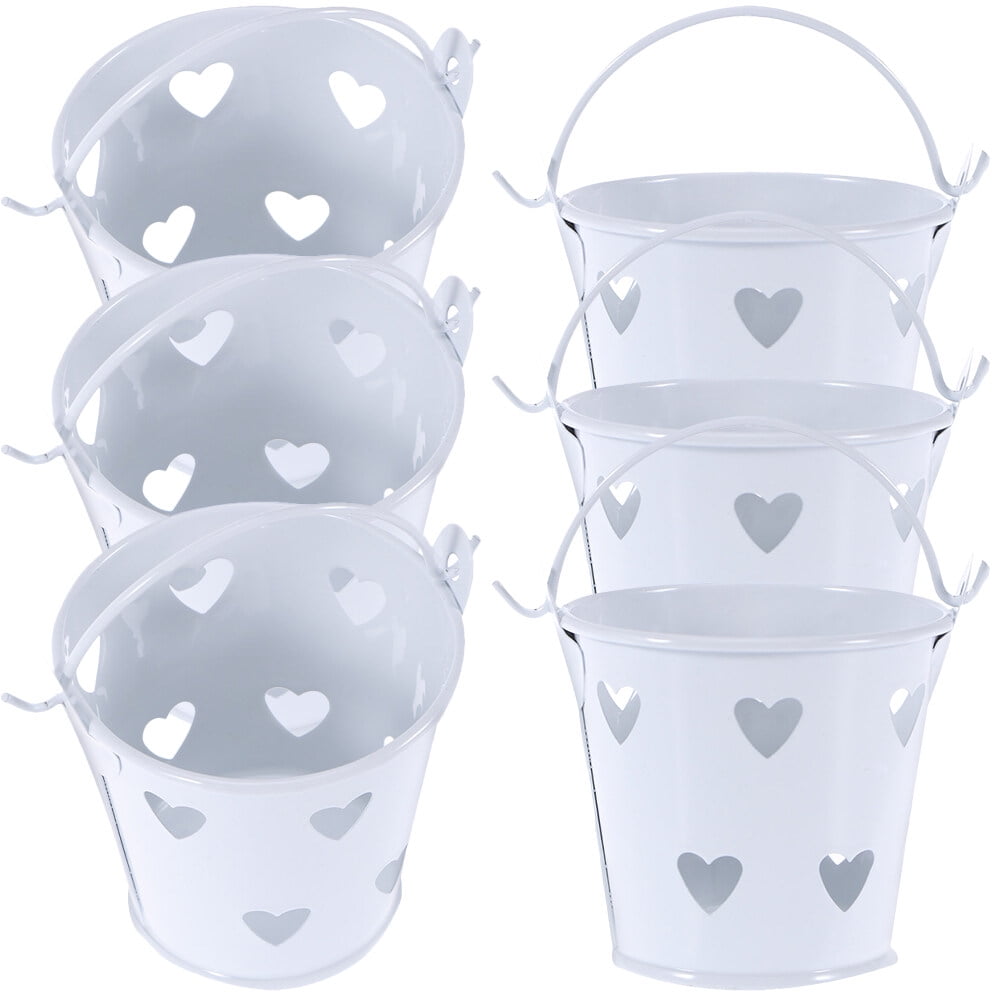6 Pcs Storage Bucket Mini Decor Vases Trash White - Walmart.com