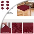 thumbnail image 1 of 6 Pcs Stretch Elastic Chair Seat Covers, Removable Washable Chair Slipcover Compatible for Dining Room/Kitchen Chairs, Machine-Washable, 1 of 6