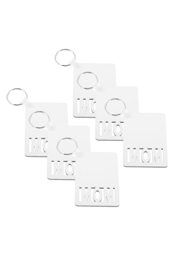 6 Pcs Sublimation Keychains Mother's Day for Purse