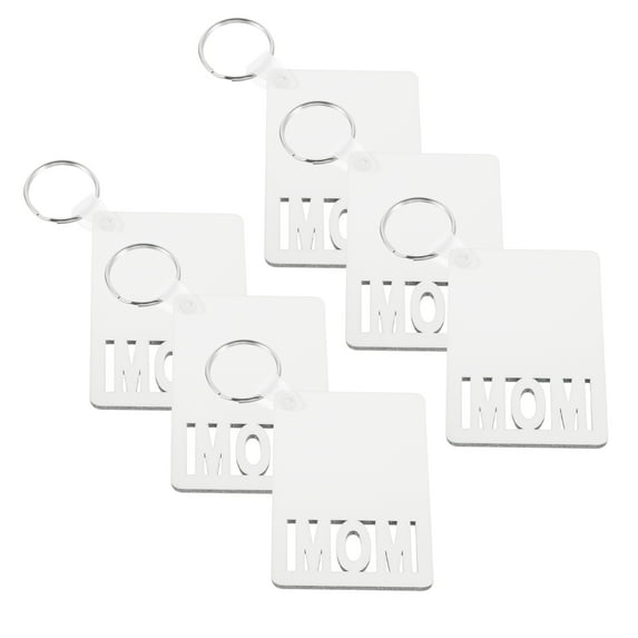 6 Pcs Sublimation Keychains Mother's Day for Purse