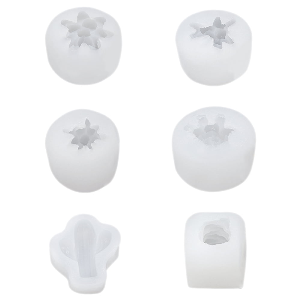 6 Pcs Succulent Candle Mold Chocolates Wax Molds for Making Resin Moulds Silicone