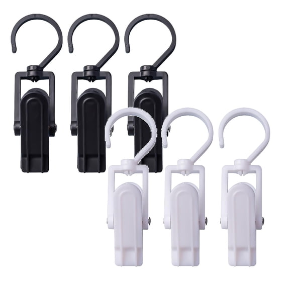 6 Pcs Super Strong Swivel Hanging Hooks, Plastic Clothes Pins, Super Strong Hanger Clips, Swivel Hooks Clip for Clothing Store Home Office & Workshop