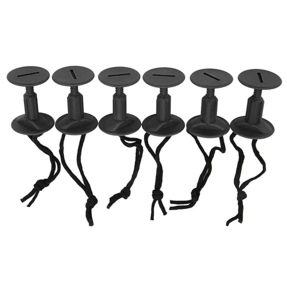 6 Pcs Surfboard & Bodyboard Leash Plugs with Connecting Cords, Water Sports Surfing Replacement Accessories