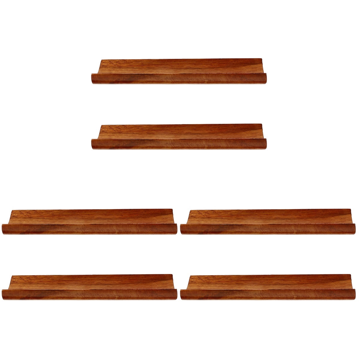 6 Pcs Sushi Counter Wooden Tray Convenient Serving Plate Bandejas Para Comida Wooden Display Stand Sushi Supplies