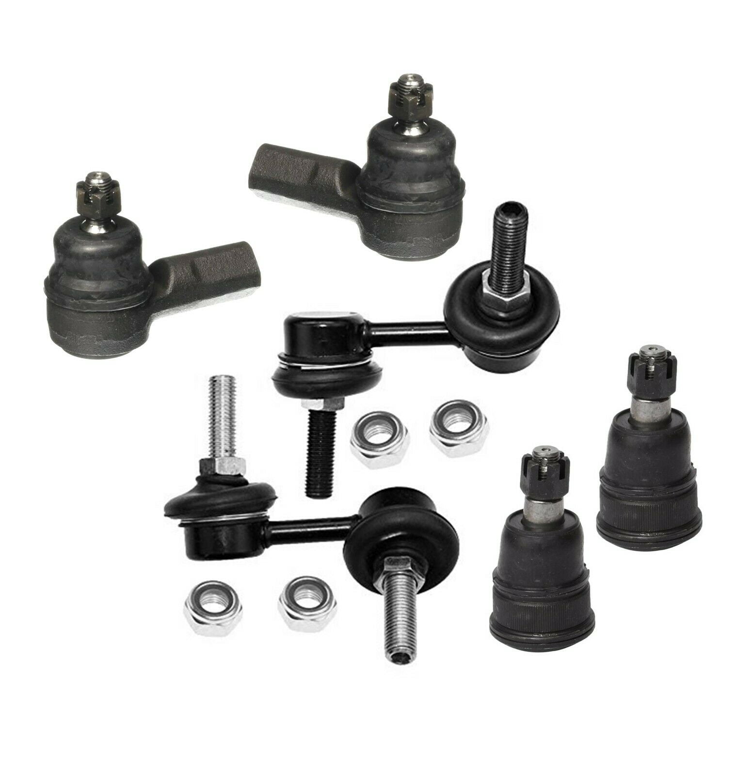 6 Pc Suspension Kit Lower Control Arm with Ball Joints Sway Bar Links