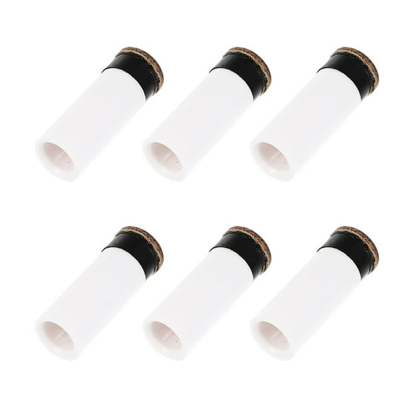 6 Pcs Swimming Pool Accessories Pool Cue Cue Tips for Pool Sticks Pool Stick Tips Nine Club Lead Angle Screw-in White Plastic