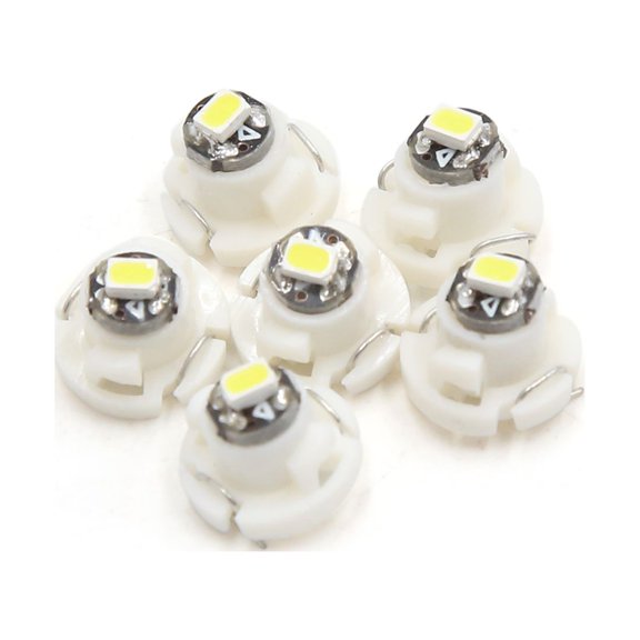 6 Pcs T4.2 White 3020 Dashboard Panel Light Lamp Bulb for Car Interior