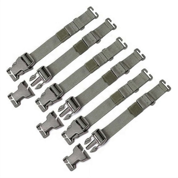 6 Pcs Tactical Rush Tier System Backpack Straps Accessories, Adjustable Tie Down Straps